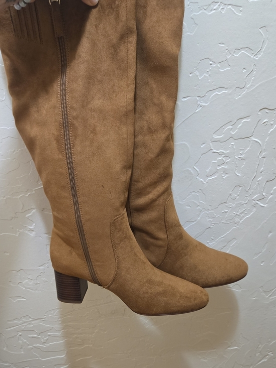 J. Crew Shoes - NIB-J. Crew Warm Brandy Suede Knee High Block Heel Boots